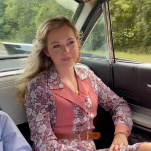 Brec Bassinger Instagram - A goonie, an innocent fitness model, a possessed girl, a young Ryan gosling, and a superhero are all in a car together… what do you get?  A 70s thriller obviously. 
Xo.