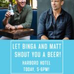 Brett Lee Instagram – Escape the rain today and welcome Chrissie a bit early with Brett Lee and Matt Nable. They’ll be shouting Sydney lager at the @harbordhotel from 5-6pm. See you there! @brettlee_58