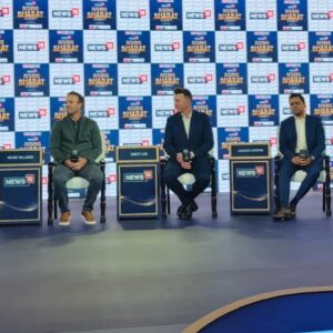Brett Lee Instagram - Such a fabulous time at the #RisingBharatSummit with these wonderful people 😇🫂 

Discussed the #IPLonJioCinema, impact of T20 cricket on Tests…and more. @brettlee_58 @abdevilliers17 @anjum_chopra @gauravkalra75 @officialjiocinema