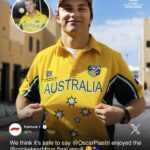 Brett Lee Instagram – 20-year challenge done right 🥹

Formula 1 star Oscar Piastri dons 🇦🇺’s 2003 World Cup jersey, a gift from Brett Lee himself!

#CWC23