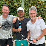 Brett Lee Instagram – Nearly 3 hrs of tennis with @dhughesy & Todd Greenberg! Always nice to celebrate a win with a cold @sydneybeerco 🍻 
@2dayfm @hughesyedanderin 
#sydneybeerco