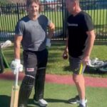 Brett Lee Instagram - Not much has changed since the good old days 😉😉 @brettlee_58 Preparation done now and onto Doha for @llct20 Should be a lot of fun!! @t20stars 🏏🏏
