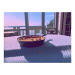 Bridgit Mendler Instagram - Give yourself permission to slow down the racing thoughts and enjoy a slice of peach pie 🌊
