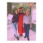 Bridgit Mendler Instagram - Everything happens at once for the Mendler’s! Today my mom graduated from her doctoral program and I did the table read for Merry Happy Whatever! #Mendler2019 🎉💪🎉