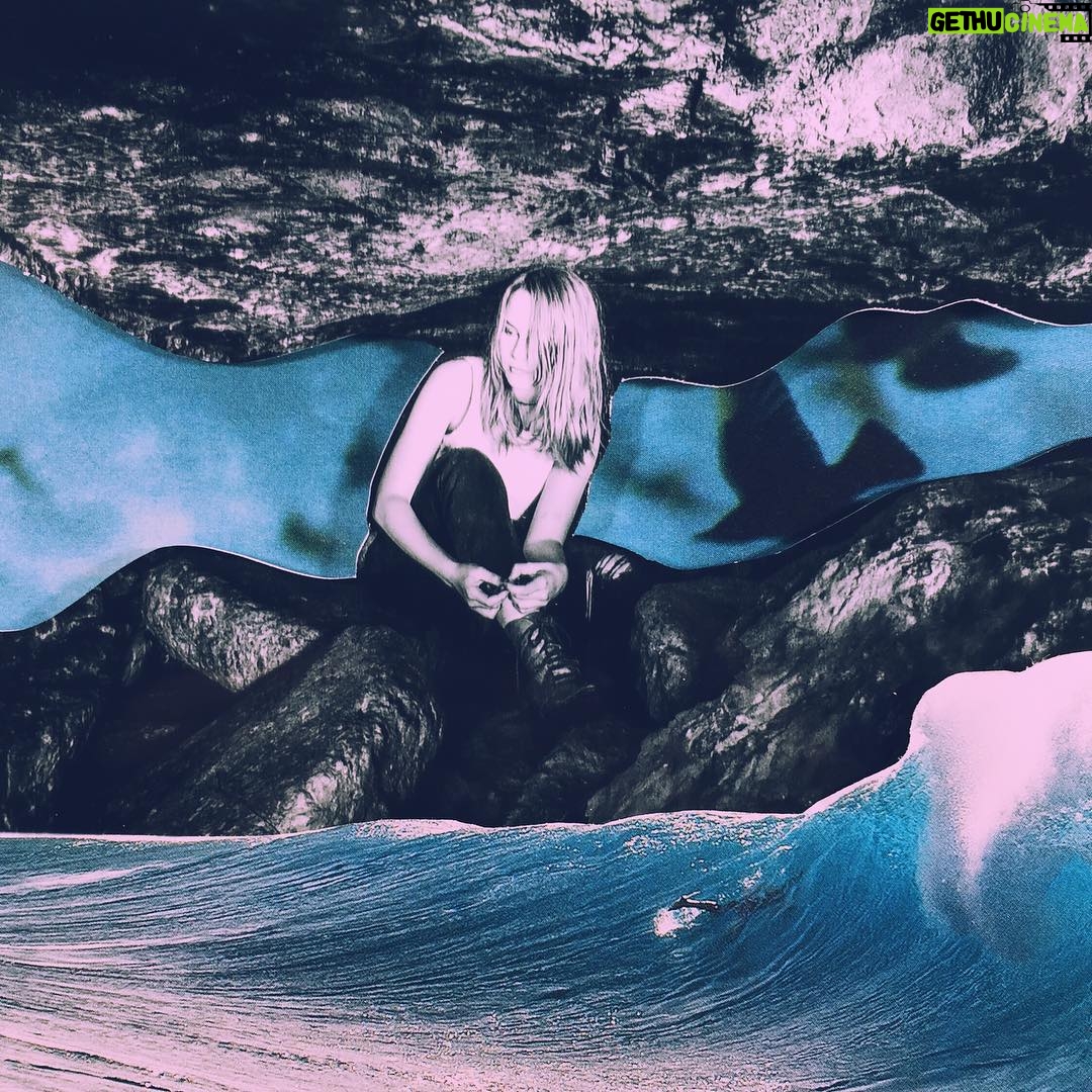 Bridgit Mendler Instagram - It was so hard to find this cave and get into it. We were climbing around a beach in San Diego and saw this one corner where the waves pulled in further so we lifted ourselves down into what we discovered was a beautiful open cavern with a high, dripping wet rocky ceiling. We shot there for a while then saw a crack in the back of the wall and looked closer to find a whole other cave inside! We wedged ourselves in, ignoring whatever ocean slime we were now covered in, and giggled like schoolgirls discovering pirates of the carribean treasure at the end. It felt like we were in Atlantis!