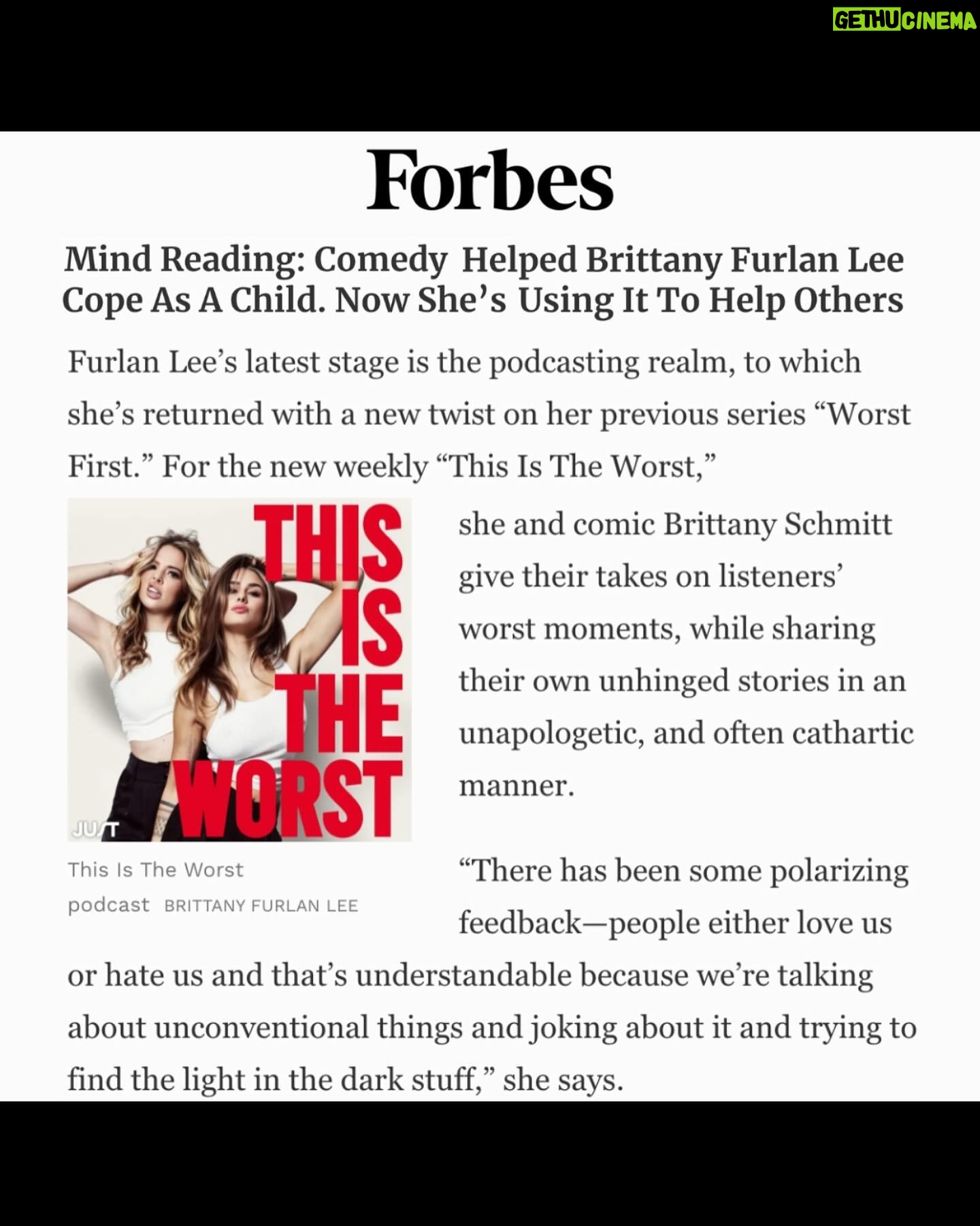 Brittany Furlan Instagram - Look dad, mom (and therapist) @forbes! ✨link in bio 📸- @jenrosenstein