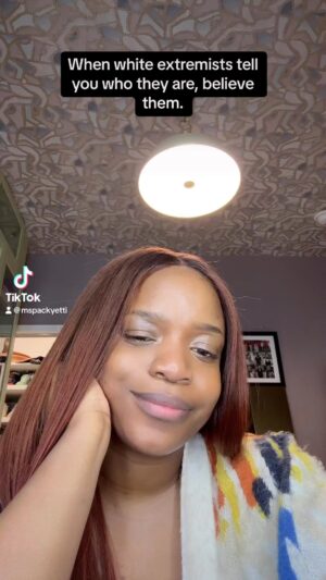 Brittany Packnett Instagram - my mama always taught me to believe who people say they are. Black women are going to tire of repeating ourselves—meanwhile, they don’t care about *any* of us. 

Clock it.

#harvard #claudinegay #BlackWomen #WeBeenToldYall