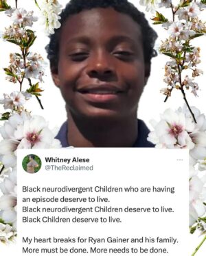 Brittany Packnett Instagram - This sadly reminds me of the piece I wrote about Jordan Neely for @thecut called “The Cost of White Discomfort.” 

Nearly a year ago on those pages, I said, “White supremacy gleefully uses violence as both a cudgel and a cautionary tale. Its true patriots get their hands dirty, meting out violence with the blessing of those with more sensitive stomachs.“

In America, the police are used both as a tool of the government and of the privileged. For the latter, police are the line of defense between “us” and “them,” who perform the dirty work of white supremacy culture while they rack up numbers of “acceptable losses.” Who the individual officer is doesn’t matter, nor does their background, gender, race or zip code. They are very simply performing their duty.

And today, on the 4th anniversary of the murder of #BreonnaTaylor, I am clear that Ryan deserved to live. That is the only justice.

Repost from @thereclaimed
•
Ryan Gainer should be here. 
Neurodivergence shouldn’t be a death sentence.
Autism shouldn’t be a death sentence.

More must be done. So much more.