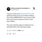 Brittany Packnett Instagram - @speakermccarthy I hope you know we can see you. AND @repmattgaetz of FL. AND @mattformontana OF MT. AND @reptimburchett of TN. AND @realannapaulina of FL. AND @rep.elicrane of AZ. AND @repandyogles of TN. AND @andybiggsaz of AZ. AND @repdanbishop of NC. AND @repwph of TX. AND @repcorymills of FL. And more than that: the God in whom you claim to believe can see you, too. So can the women and children on WIC, families w section 8, farmers, the people of the military, air traffic controllers and the federal workers who have to lose their paychecks while you keep yours. And we won’t forget come election time. (One correction: while inflation is higher now than 7 years of the last 10, it’s not the highest in the last decade. Added the source and tagged who shared it on the original thread on Twitter!)