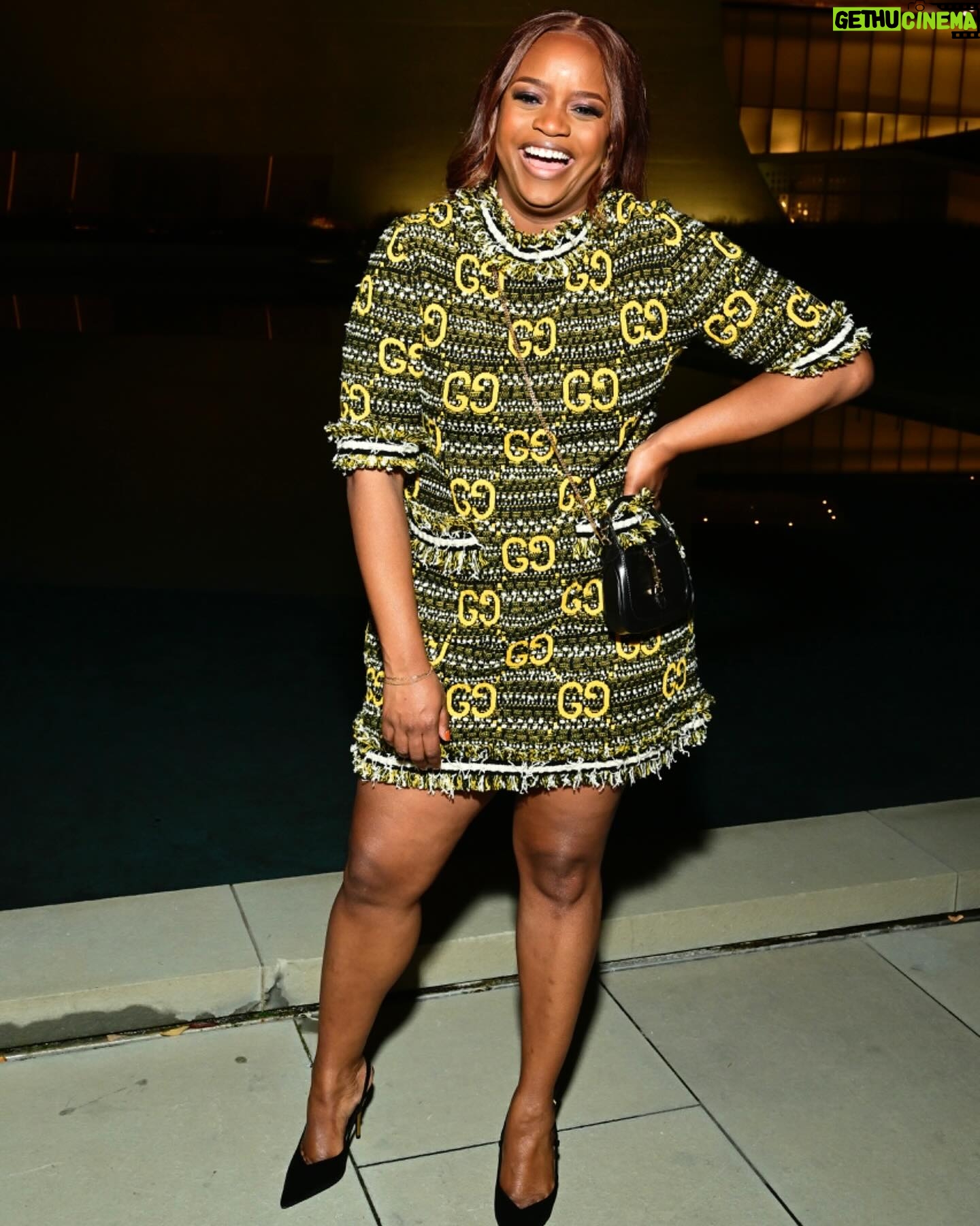 Brittany Packnett Instagram - @gucci changemakers. chapter v. ***APPLY for the Changemaker Impact Fund and Scholarships at https://equilibrium.gucci.com/*** in the home of gogo and movements, power and culture, where everything you love was given to you by people of color, we launched the fifth chapter of Gucci’s Chnagemaker investments. Since 2019, our mighty band of changemaker council members have worked hand in hand with Gucci designers and executives at the very top. We’ve advised on equity advancements that have been made within the house, and on how and where and in whom to invest in. $6.5M later in scholarships, impact funding, and investment in emerging creators from marginalized backgrounds later, I’m so proud to be a part of this work—and y’all know I am P I C K Y. When COVID came, these funds never diminished, and this program was not only protected but a fully integrated, longitudinal part of the work and story. And to top it off, I had the honor of narrating our new hero spot for Changemakers—and moderate a panel of the most brilliant, innovative, unapologetic young Black women creators, artists and leaders spaces like this have ever seen. We are on incredibly good hands. We are changemakers. And we act like it. A special thank you to @dappertrav, @archivedaren and the entire Gucci team, Kennedy Center team, and the beautiful audience that gathered to create not just a beautiful evening, but to keep the movement going. God bless the Changemakers.