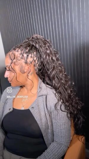 Brittney Bee Starr Williams Instagram - Babyyyyyyy my girl stay killing these braids 😍😍😍😍
Want this look follow and book my girl @allure_diorplush for this look ! Also I’m using 3.5 bundles of @sheshappyhair  to make this look full ,bouncy, human 🖤🖤🖤🖤

Braids @allure_diorplush 
Bundles @sheshappyhair