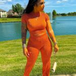 Brittney Bee Starr Williams Instagram - HIT DIFFERENT 🔥 Outfit from @eleven22online Bundles @sheshappyhair