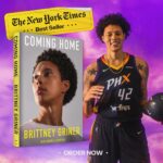Brittney Griner Instagram - Excited to announce that COMING HOME is officially a NEW YORK TIMES BEST SELLER! Humbled by what happens when you live through it! I hope y’all are inspired to never give up! Also, major THANKS to everyone for supporting me and my story— let’s continue those efforts for the remaining Americans still not home! 🔥 2x New York Times Best Seller #WeAreBG #Bringourfamilieshome #ComingHome