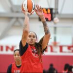 Brittney Griner Instagram - In the lab! Gangs all here ❤️🤍💙 #tokyobound