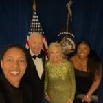 Brittney Griner Instagram - We are in awe from The White House Correspondents’ Association’s dinner last night. The first amendment is so important and we’re grateful to live in a country that recognizes freedom of speech. Major thank you to the courageous journalist from our past, present, and future for truth-telling and being the foundation for radical change. Our prayers go out to the families of Evan Gershkovich (Russia) and Austin Tice (Syria)— reporting is not a crime and we must bring them home. @gayleking and the entire CBS family, thank you for having us as your guest. Your hospitality was unmatched. Styled by: @calvinklein & @courtneydmays MUA: @lolasbeautymark Hair: @jadajenkinsco #WeAreBG #BringOurFamiliesHome