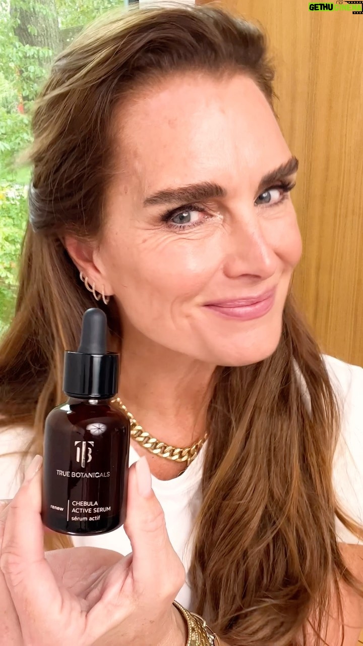 Brooke Shields Instagram - 📣 PSA! The only anti-aging serum you will ever need is now up to 30% off! @truebotanicals is having their biggest sale of the year, so it’s time to seriously stock up on some Chebula Active Serum!