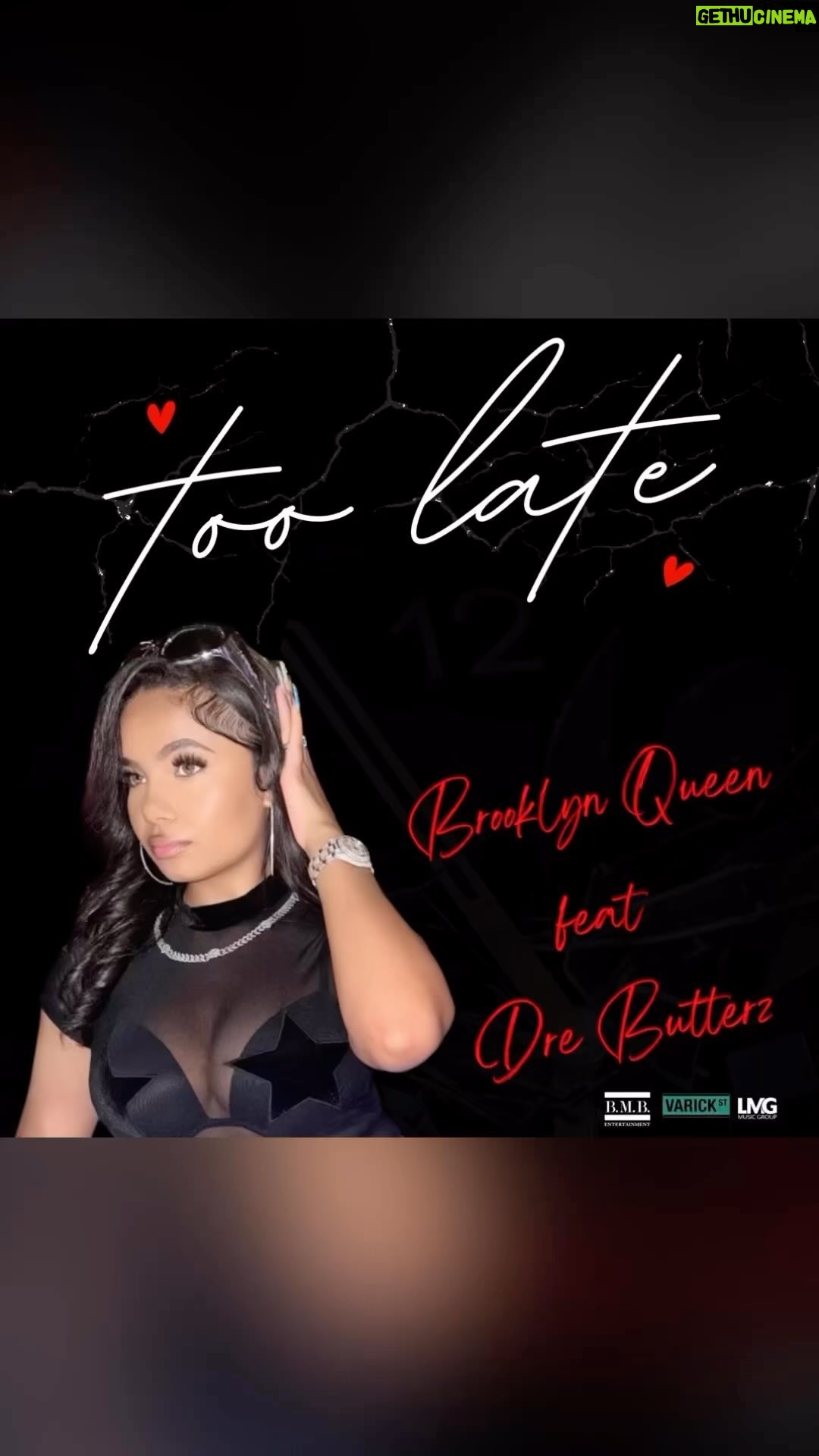 Brooklyn Queen Instagram - “TOO LATE” ft. @drebutterz313 ❤️🔥 coming soon!! #bmb #lmg