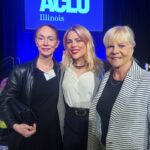 Busy Philipps Instagram - THANK YOU to the @acluofil for inviting me to speak at their annual event and a huge thank you to the almost one thousand people who attended!! It was an inspiring event filled with great words from policymakers, politicians and activists who are working hard every single day to ensure that the civil rights and liberties of ALL people are being protected and upheld in Illinois and beyond. Obviously it’s easy to be overwhelmed by the never ending barrage of the insane new cycle- politicians spewing nonsense, lies and attacks on our LGBTQIA friends and family, rights being stripped away in states across the country without warning causing people and families to face unthinkable challenges in their most personal moments and feeling absolutely helpless as we are witnessing atrocities across the globe in real time. But we cannot afford to let that make us complacent or lose hope. Because we have the power and the ability to make real change happen. We do. With our stories and our voices, we must continue to push forward- we MUST continue to show up. (I’m saying this as much for me as anyone else.) Nothing is impossible, in spite what some people may say. WE HAVE THE NUMBERS FOR GOOD! Being reminded of that yesterday was very much needed. Also! I was surprised and excited to meet my internet friend @naira.bills who had been asked to open the program by reading one of her brilliant poems - she’s a genius and a real star (and also very sweet to laugh loudly at the funny parts of my speech!) Also my two aunts came to support me- my dad’s sister and my mom’s! Finally, shoutout to Jess Weitz from @aclu_nationwide for being the best travel friend and cheerleader ❤️🇺🇸❤️