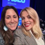 Busy Philipps Instagram - THANK YOU to the @acluofil for inviting me to speak at their annual event and a huge thank you to the almost one thousand people who attended!! It was an inspiring event filled with great words from policymakers, politicians and activists who are working hard every single day to ensure that the civil rights and liberties of ALL people are being protected and upheld in Illinois and beyond. Obviously it’s easy to be overwhelmed by the never ending barrage of the insane new cycle- politicians spewing nonsense, lies and attacks on our LGBTQIA friends and family, rights being stripped away in states across the country without warning causing people and families to face unthinkable challenges in their most personal moments and feeling absolutely helpless as we are witnessing atrocities across the globe in real time. But we cannot afford to let that make us complacent or lose hope. Because we have the power and the ability to make real change happen. We do. With our stories and our voices, we must continue to push forward- we MUST continue to show up. (I’m saying this as much for me as anyone else.) Nothing is impossible, in spite what some people may say. WE HAVE THE NUMBERS FOR GOOD! Being reminded of that yesterday was very much needed. Also! I was surprised and excited to meet my internet friend @naira.bills who had been asked to open the program by reading one of her brilliant poems - she’s a genius and a real star (and also very sweet to laugh loudly at the funny parts of my speech!) Also my two aunts came to support me- my dad’s sister and my mom’s! Finally, shoutout to Jess Weitz from @aclu_nationwide for being the best travel friend and cheerleader ❤️🇺🇸❤️
