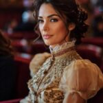 Émilie Nef Naf Instagram - « En maintes occasions, je m’interroge sur le fait que peut-être ma venue en ce monde s’est faite en une ère inopportune. Un temps où les artifices modernes tels que les réseaux n’avaient point existence, où l’amour se perpétuait éternellement. L’époque où les plumes des amants griffaient des missives enflammées, où les mélomanes s’enivraient de sonates classiques. Il est indubitable qu’une parcelle de mon être résonne pour cette ère de jadis, l’époque des élans passés. » ❤️ #bridgertonstyle #ia