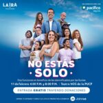 Érika Villalobos Instagram - ¡Cada vez falta menos y no podemos esperar más! ✨😱 Este domingo 11 de febrero estrenamos “No estás Solo” en el Teatro NOS PUCP.  Dos únicas funciones, a las 4 p.m. y 8 p.m., a beneficio de los damnificados por las lluvias. 🚨Recuerda que si no conseguiste entrada, puedes anotarte en la lista de espera enviándonos un DM a la cuenta de @lairaproducciones con tu nombre, apellido, DNI, teléfono, correo y podrás entrar solo con tus donaciones.   Te recordamos la lista de productos a donar:  -2 tarros de leche -2 kg de arroz (envasado) -2 latas de atún -1 kg de fideos (envasado) -1 kg de menestras (envasado) ¡No faltes! Una producción de @lairaproducciones y @Pacifico_seguros