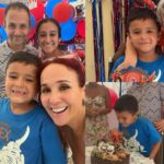 Érika Villalobos Instagram - Fotitos del fin de semana celebrando el cumpleaños de mi hermano y mi ahijado. 💚 Pero ¡qué bonita familia!