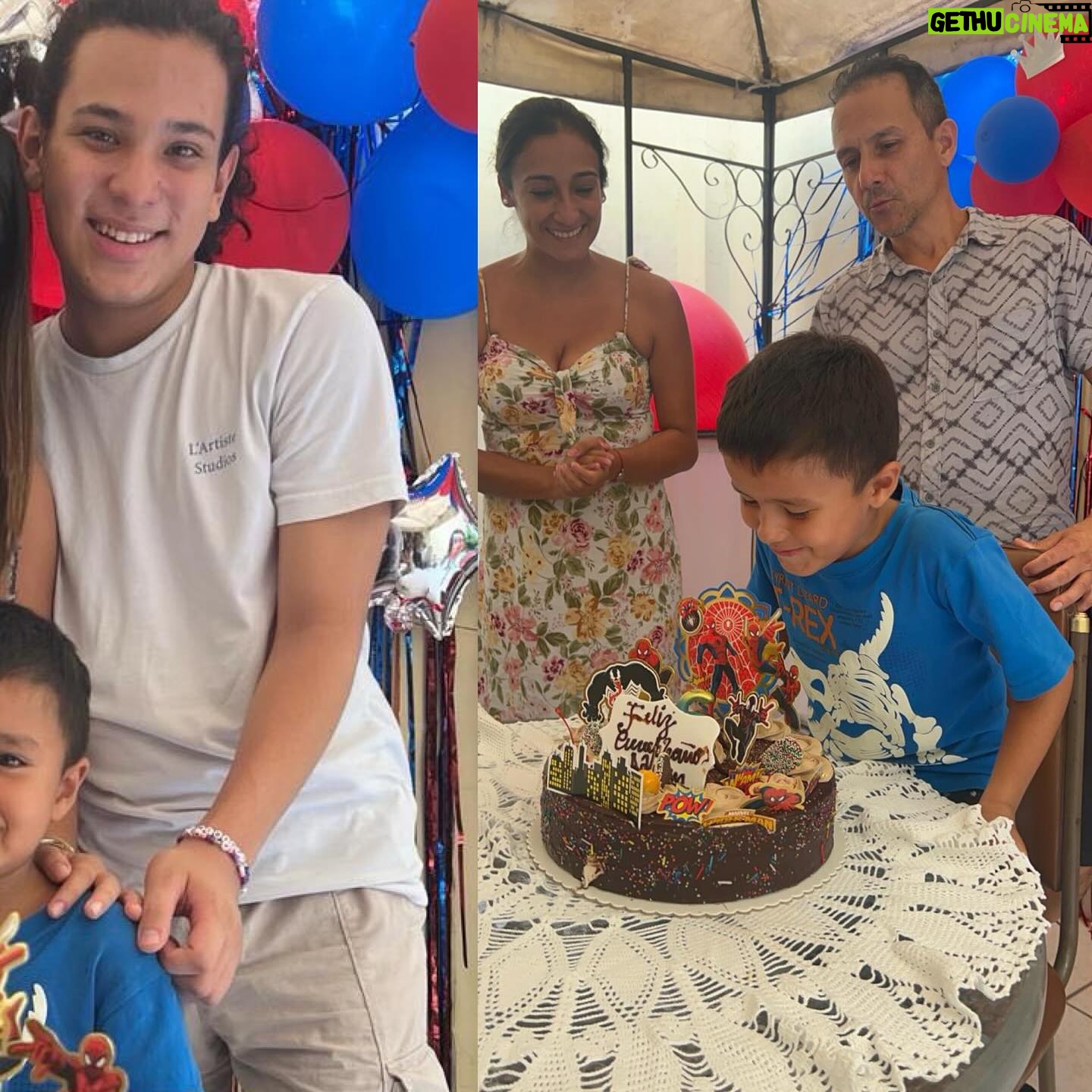 Érika Villalobos Instagram - Fotitos del fin de semana celebrando el cumpleaños de mi hermano y mi ahijado. 💚 Pero ¡qué bonita familia!