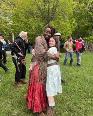 Cailey Fleming Instagram - surprise!!
what an honor 🖤⚔️🧟‍♂️
#twdfamily
