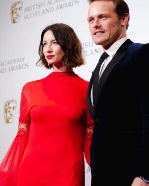 Caitríona Balfe Instagram - Was so wonderful to present last night at @baftascotland Congratulations to all the winners and nominees.... Thank you @audiuk for the fancy carriage ride and especially to the driver who let us stop for pizza on the way home. And thank you to wonderful Scottish designer @christopherkane for the fab dress ...! And thank you Kerry for the lovely hair and makeup! 😘😘😘
