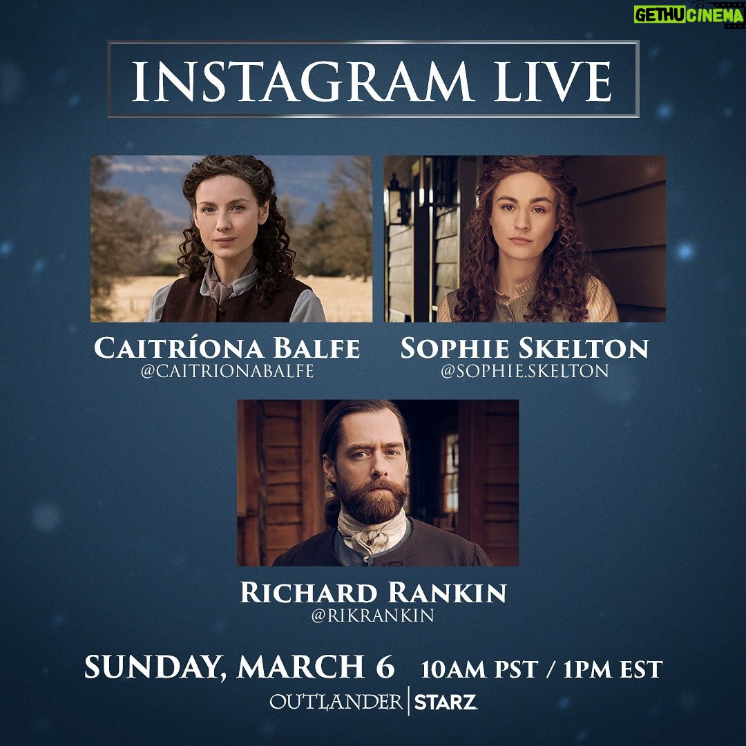 Caitríona Balfe Instagram - Join us as we chat all things Season 6 ..!!!!! @outlander_starz @sptv