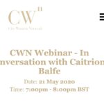 Caitríona Balfe Instagram - Very excited to participate in this May 21st 2020 @7pm - mostly because I’m being interviewed by my big sis @ambalfe ... and raising money for CWN’s charity partner Wellbeing of Women #CWN #CWNonline Tickets can be purchased at Citywomen.org