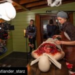 Caitríona Balfe Instagram - Okay Caitríona. Now can you put it all back together..? Hey @steadimike did you see where I put his liver..? @outlander_starz #outlanderseason5 #clairefraser