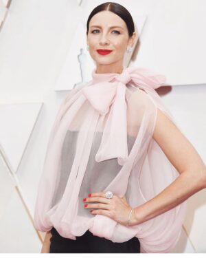 Caitríona Balfe Instagram - What a magical night at my first Oscars representing @fordvferrari which took home TWO Oscars. Congratulations to Mike and Andrew and Don on your wins !!! Thank you @maisonvalentino for the beautiful gown, to @niwaka_collections for the amazing jewellery and to my wonderful glam team who pulled it all together @karlawelchstylist @brenrobertsonbeauty @marcusrfrancis And also to Lena and Tom @carasoin for the fabulous skin prep for the last few weeks. #Oscars2020 #Valentino #niwakacollections #niwakapartner ❤️❤️❤️