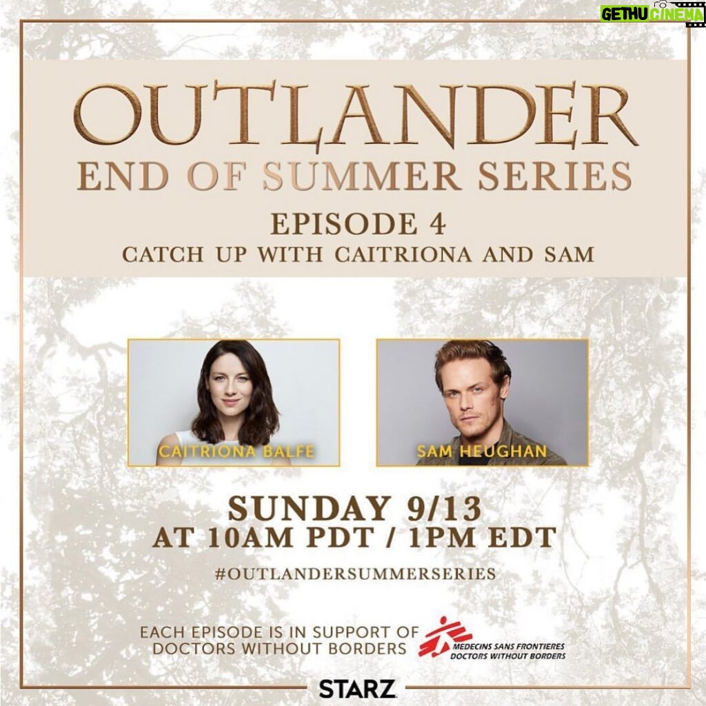 Caitríona Balfe Instagram - Tomorrow!!!!! Chats with @samheughan about all things Outlander. ❤️❤️❤️❤️