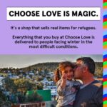 Caitríona Balfe Instagram - Anyone looking for a last minute gift that helps others at the same time..??? Then check out the @chooselove store. You can buy items desperately needed by refugees this winter from warm blankets to hot meals and kids coats. They have gorgeous e-gift cards so you can buy supplies on behalf of your loved ones.
