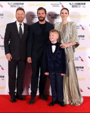 Caitríona Balfe Instagram - Magical night last at our @belfastmovie  premiere at @londonfilmfestival So great to all be together and sharing our film with so many people. Thank you glam: @karlawelchstylist (dress @stellamccartney jewels @jessica_mccormack ) @marywilesmakeup @garethbromell ❤️❤️❤️ @belfastmovie @focusfeatures