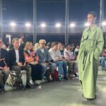 Caitríona Balfe Instagram - Thank you @jw_anderson … exquisite show! So beautiful 🩵 thanks @garethbromell @marywilesmakeup 🩷🩷