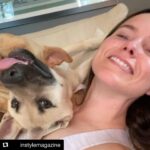 Caitríona Balfe Instagram - #Repost @instylemagazine with @get_repost ・・・ Pick your fighter: Celebs and their pets edition. We love you @conniebritton, @sophiabush, @caitrionabalfe, @katgraham, @darcycarden, and @riccigrams! 💕 Donate to @wckitchen in the link in bio! #selfieisolation