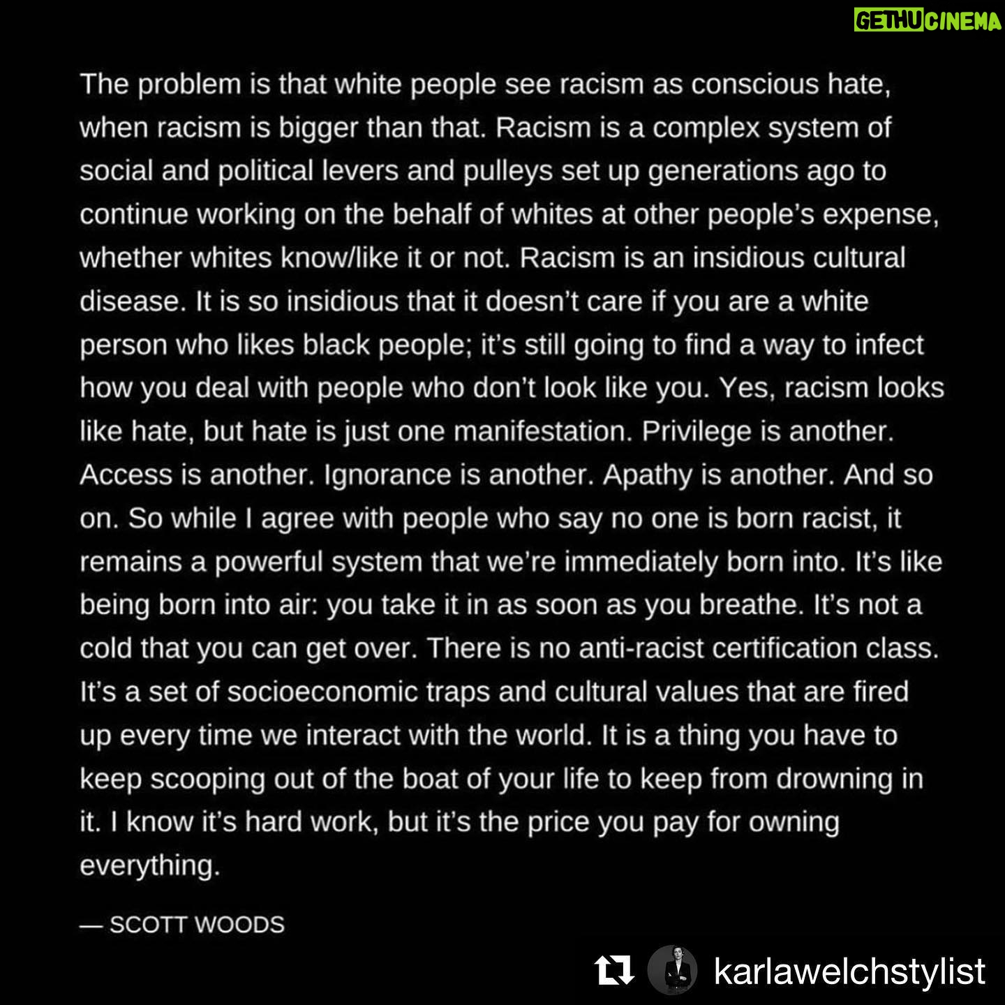 Caitríona Balfe Instagram - Some people didn’t understand parts of my last post. Maybe this can explain it a little more. #blacklivesmatter thank you @karlawelchstylist