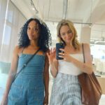Caity Lotz Instagram - My mischievous grin and @dominiquedomingo wondering what’s about to happen lol 😆 #bff #wedding it’s really happening!