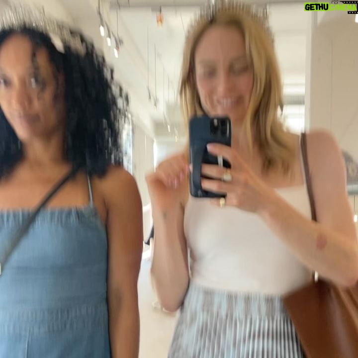 Caity Lotz Instagram - My mischievous grin and @dominiquedomingo wondering what’s about to happen lol 😆 #bff #wedding it’s really happening!
