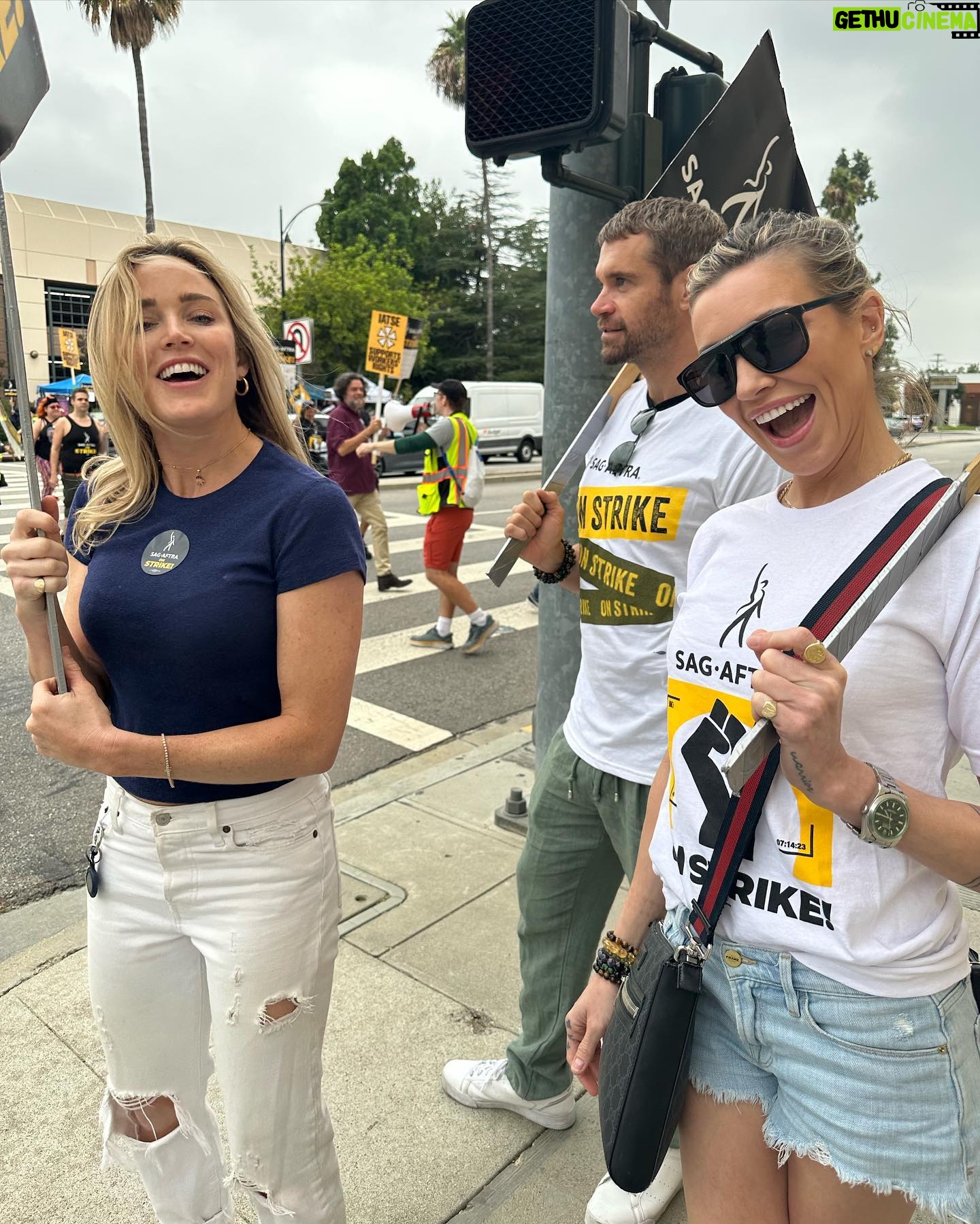 Caity Lotz - 128.8K Likes - Such a huge congratulations to the WGA for standing their ground and getting a fair deal. SAG goes back to the table next week and hopefully does the same! #sagaftrastrong