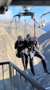 Caity Lotz Instagram - Sometimes scaring the shit out of yourself is exactly what you need🤭 we went to @ajhackettbungynz and did the swing, catapult, and bungy and it was def a #bucketlist ✅ What’s something u want to do that scares u? 🌟💪✨