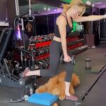 Caity Lotz Instagram – Penny testing my focus with her cuteness