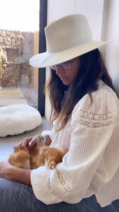 Camila Alves Instagram - I am a softy… Update on this little guy since adopting…he had health issues few times but it’s now under control, he’s wild and happy as can be goes in and out of the house as he wishes, still shy and takes forever to get him to seat with you, but when he does he loves it! The best thing of all is that he’s found a family with our other 2 cats and they truly love on him is sweet to see… well, that’s my cat update for today! Adopting animals truly brings great journeys @humanesociety
