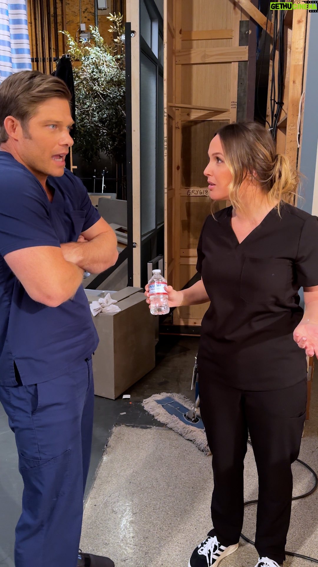 Camilla Luddington Instagram - When “tipping culture” reaches the Grey’s Anatomy set..