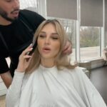 Camille Froment Instagram - Im kinda busy…. 🫣💇🏼‍♀️🤍 #newhair