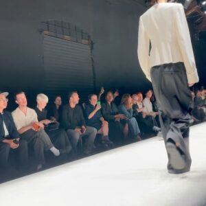 Camille Razat Instagram - Thanks @mm6maisonmargiela for having me 🖤I loved every look. Now, I wanna change my whole wardrobe and only wear this collection. Confortable, edgy, well cut.