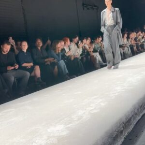 Camille Razat Instagram - Thanks @mm6maisonmargiela for having me 🖤I loved every look. Now, I wanna change my whole wardrobe and only wear this collection. Confortable, edgy, well cut.