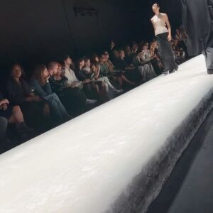 Camille Razat Instagram - Thanks @mm6maisonmargiela for having me 🖤I loved every look. Now, I wanna change my whole wardrobe and only wear this collection. Confortable, edgy, well cut.